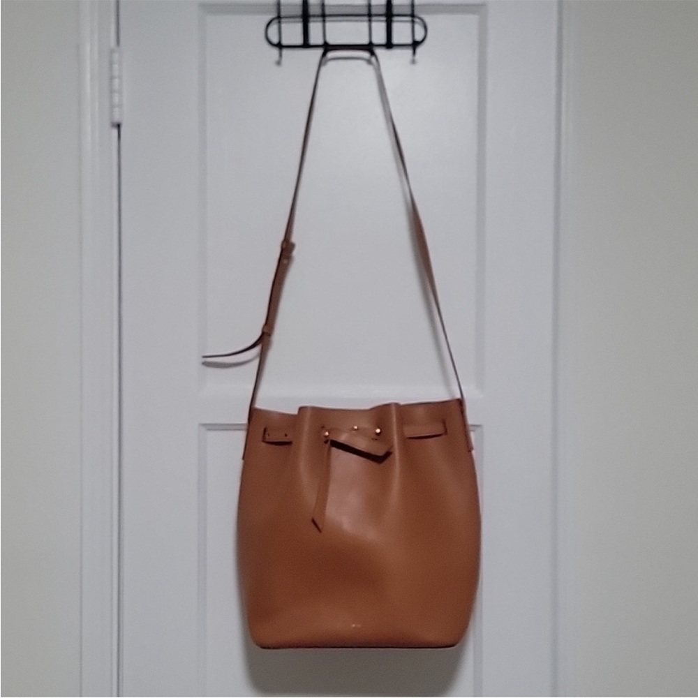 JW PEI Vegan Leather Brown Buckle Crossbody Bag Multi-ways Golden Closing Strip